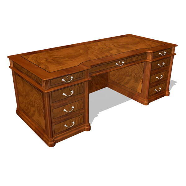 Стол руководителя со столешницей с покрытием Art&Moble 01121 2000x900x750 (Шпон корня оливы)