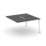 Стол-приставка к опорным элементам SN-6A.DPRS-023 (1380х1632х750) (Тиквуд Светлый/Металл Антрацит)