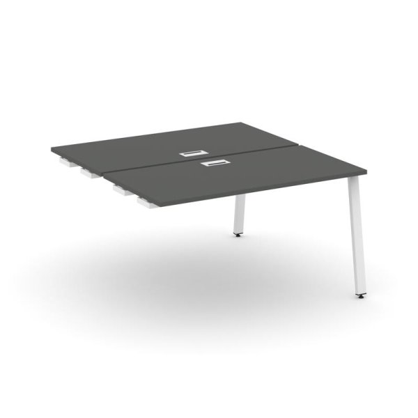 Стол-приставка к опорным элементам SN-6A.DPRS-003 (1380х1232х750) (Антрацит/Металл Белый)