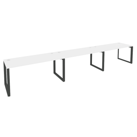 Рабочая станция на О-образном м/к Onix O.MO-RS-3.4.7 4740x720x750 (Белый Бриллиант/Черный металл)