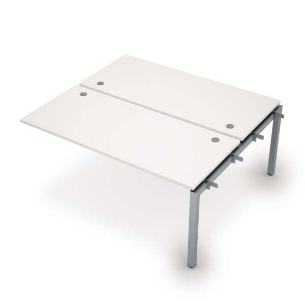 6МБС.5274 Бенч-система на 2 рабочих места, средний модуль (1600x1435x750) (Белый/Алюминий матовый)