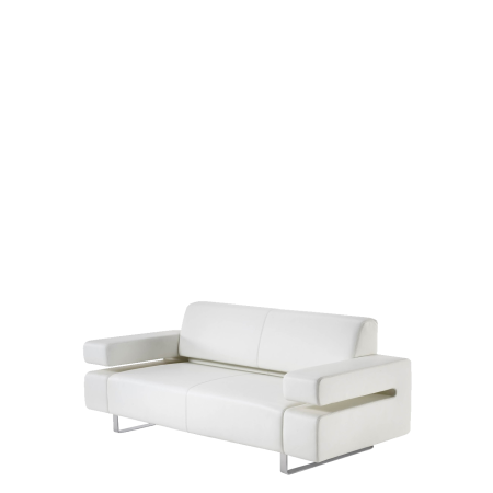 Диван офисный Посейдон (М-35) 2-х местный (Белый)