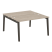 Рабочая станция на деревянных опорах Onix Wood OW.D.RS-2.3.7 1380x1475x750 (Тиквуд Светлый/Дуб Темный)