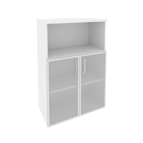 Шкаф средний широкий Onix O.ST-2.2R 800x420x1207 (Белый Бриллиант)