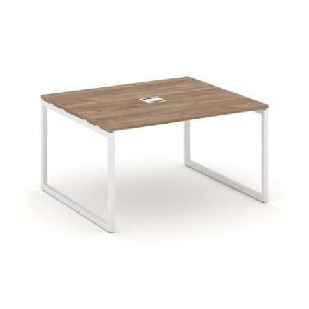 Стол переговорный SN-4O.SPRG-034 (1580х1180х750) (Дуб Табак/Металл Белый)