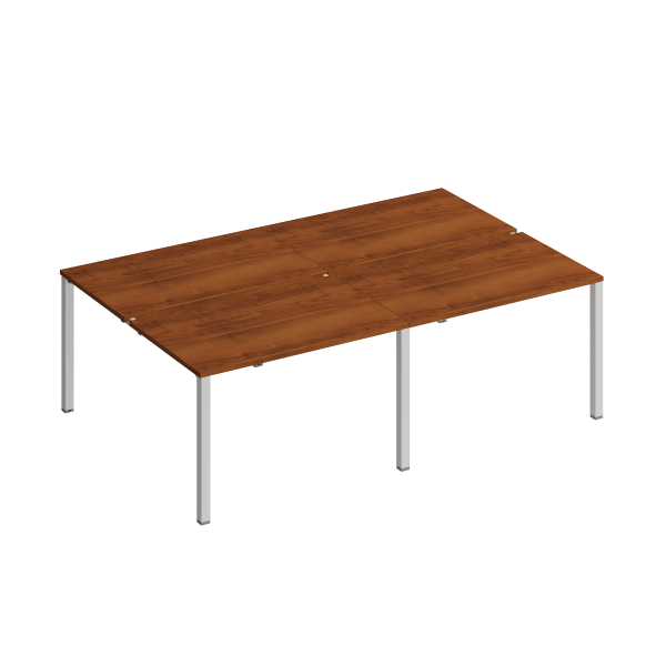 Рабочая станция на металлокаркасе КФ (4х120) Комфорт КФ К.1144-2 2400x1540x750 (Французский орехСерый)