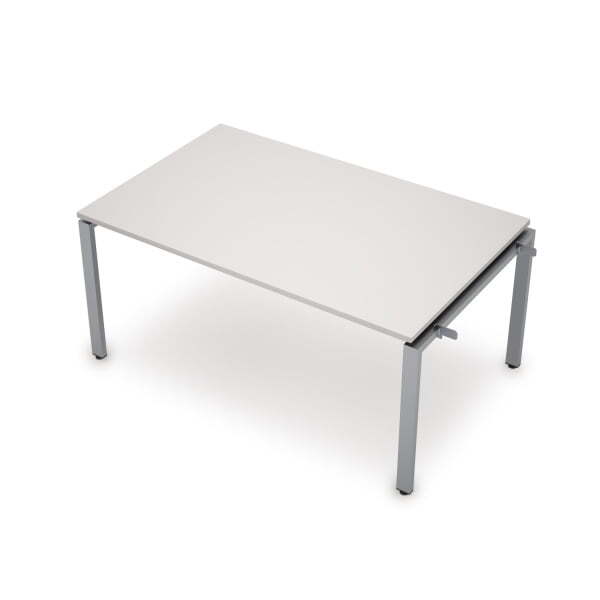 6МПН.604 Бенч-система для переговорных столов, начальный модуль (1600x1000x750) (Белый/Алюминий матовый)