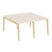 Рабочая станция на деревянных опорах Onix Wood OW.D.RS-4.0.8 1560x1635x750 (Тиквуд Светлый/Дуб Темный)
