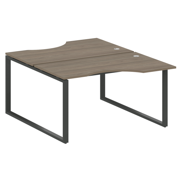 Рабочая станция криволинейная Metal System Style БО.РАС-СА-2.2 1400x1835x750 (Вяз/Антрацит металл)