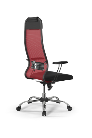 Кресло для руководителя Метта Sit 10 B1-111T - X2+UMF(X1) /Ub00/Wh00/T1bp-b(M09.B21.G20.W01) (Красный | Черный)