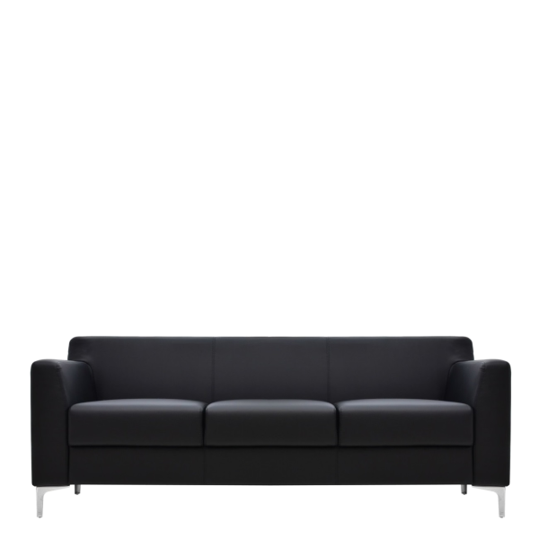 Диван офисный Калипсо (М-02) 3-х местный (Черный)