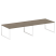 Переговорный стол 2 столешницы Metal System Style БО.ПРГ-2.5 3600x1235x750 (Дуб Наварра/Серый металл)