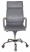 Кресло руководителя CH-993 серый эко.кожа крестов. металл хром (Серый)