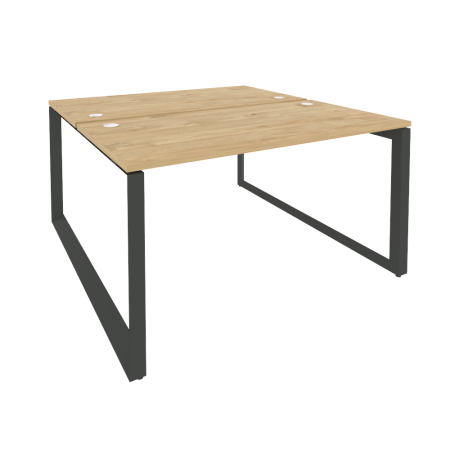 Рабочая станция на О-образном м/к Onix O.MO-D.RS-2.3.7 1380x1475x750 (Тиквуд Светлый/Черный металл)