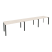 Рабочая станция на П-образном м/к Onix O.MP-RS-3.3.7 4140x720x750 (Тиквуд Темный/Белый Металл)