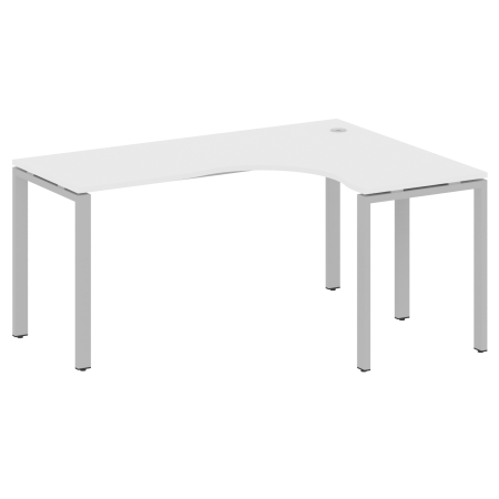 Стол криволинейный правый Metal System Style БП.СА-4 Пр 1600x1200x750 (Белый/Серый металл)