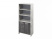 Шкаф для документов полуоткрытый Festus FI-672.G 800x460x1861 (Хромикс Белый/Камень Пьетра Гриджиа черный)