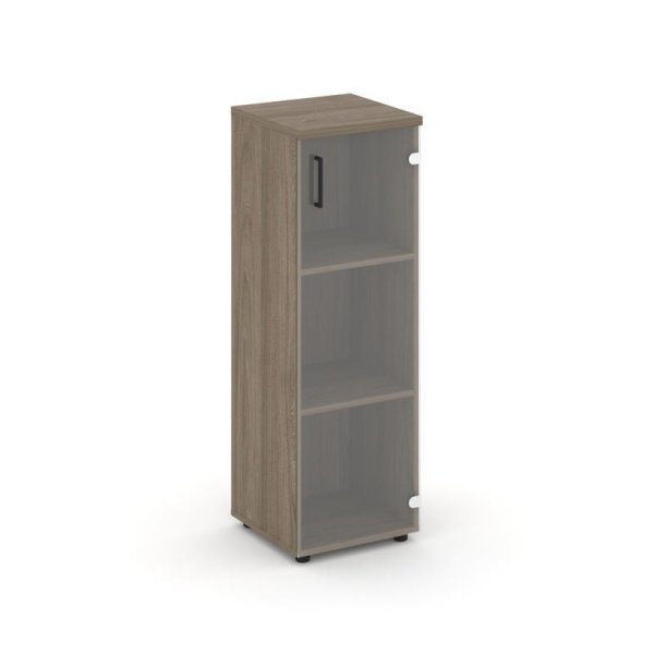 Шкаф средний узкий SN.STU.E-205(R) (400х400х1203) (Вяз Благородный/Прозрачный)