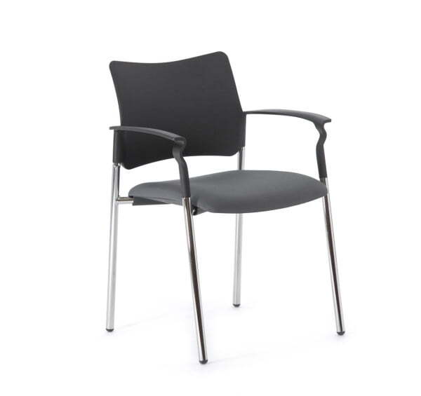 PINKO Кресло на 4-х опорах (Черный/Серый)