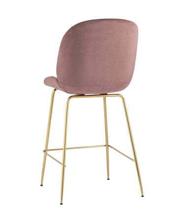 Стул полубарный Beetle со спинкой темно-розовый (Стул полубарный Турин пудровый)