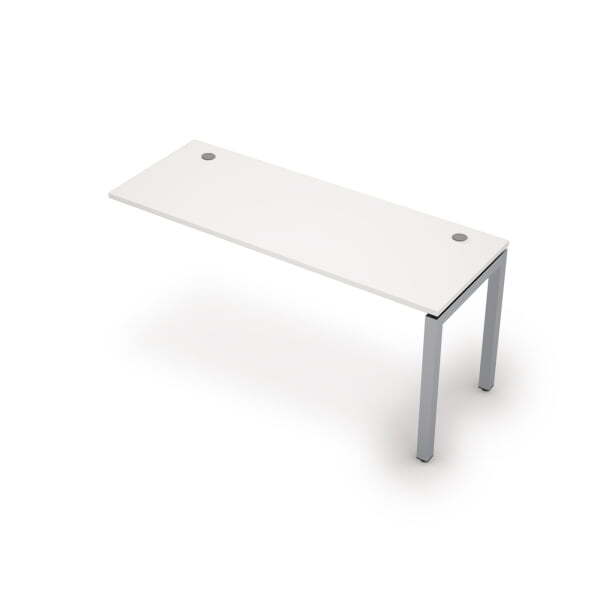 6МБК.5164 Линейная бенч-система, конечный модуль (1600x600x750) (Белый/Алюминий матовый)