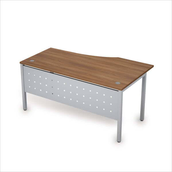 6МК.020 Стол криволинейн.лев. (1600x900x750) (Шамони темный/Алюминий матовый)