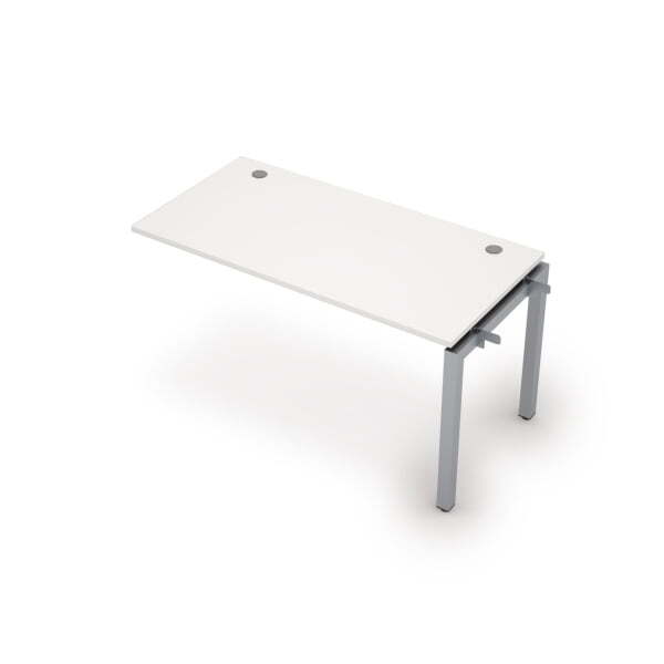 6МБС.5179 Линейная бенч-система, средний модуль (1400x700x750) (Белый/Алюминий матовый)