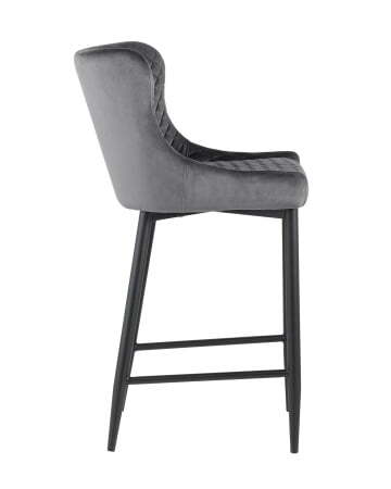 Стул полубарный Ститч велюр серый (Стул полубарный Ститч серый)