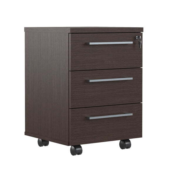 Тумба подкатная в кабинет руководителя 3 ящика серии Alto AMC-3D 465x452x650 (Венге Магия)