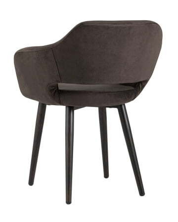 Стул с подлокотниками Саймон велюр темно-коричневый (Стул Саймон темно-коричневый)