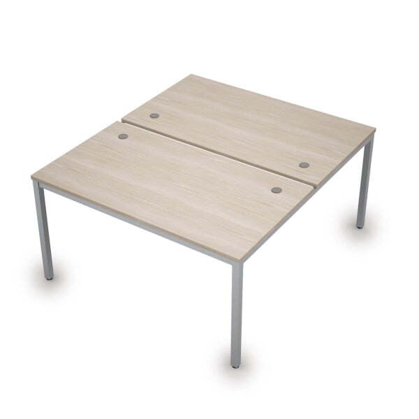 6МБ.289 Бенч-система на два рабочих места (1400x1635x750) (Шамони светлый/Алюминий матовый)