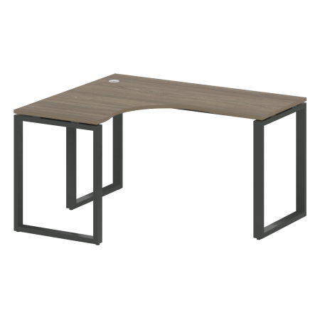 Стол криволинейный левый Metal System Style БО.СА-3 Л 1400x1200x750 (Вяз/Антрацит металл)