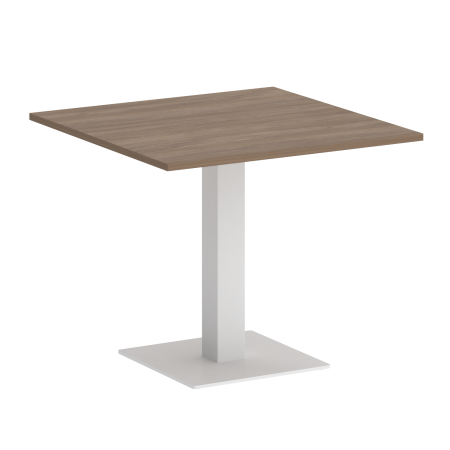 Стол квадратный VR.SP-5-90.2 900x900x750 (Дуб Аризона/Белый Металл)