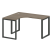 Стол криволинейный левый Metal System Style БО.СА-3 Л 1400x1200x750 (Дуб Наварра/Серый металл)