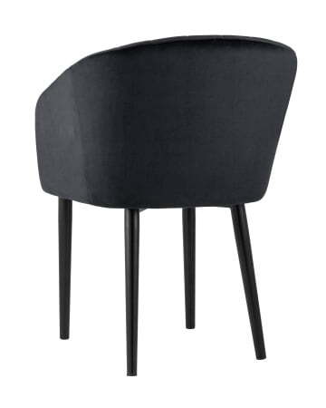 Стул с подлокотниками Нейтон велюр черный (Стул Нейтон черный)