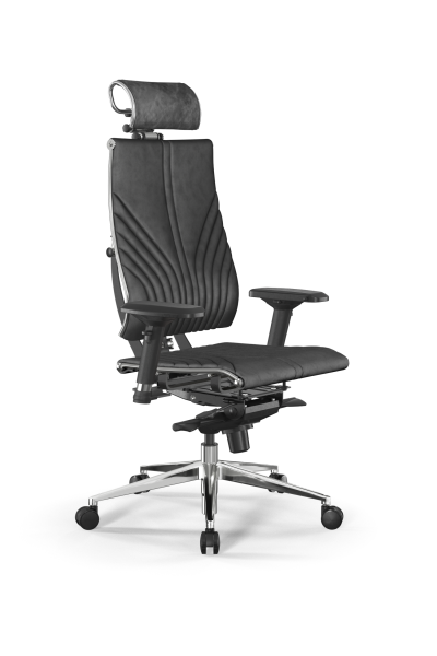 Кресло для руководителя Метта Y 4DF B2-12D - GoyaLE /Kc31/Nc31/D04P/H2cV-3D(M06.B35.G11.W03) (Темно-серый)