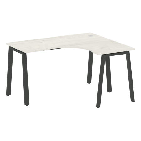 Стол криволинейный правый Metal System Style БА.СА-3 Пр 1400x1200x750 (Дуб Наварра/Антрацит металл)