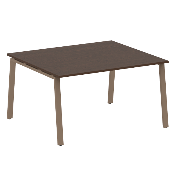 Стол для переговоров (1 столешница) на А-образном м/к Metal System Style БА.ПРГ-1.3 1400x1235x750 (Венге Цаво/Мокко металл)