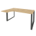 Стол эргономичный левый на О-образном м/к Onix O.MO-SA-4L 1580x1180x750 (Тиквуд Темный/Белый Металл)