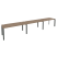 Рабочая станция на П-образном м/к Onix O.MP-RS-3.4.7 4740x720x750 (Тиквуд Темный/Белый Металл)