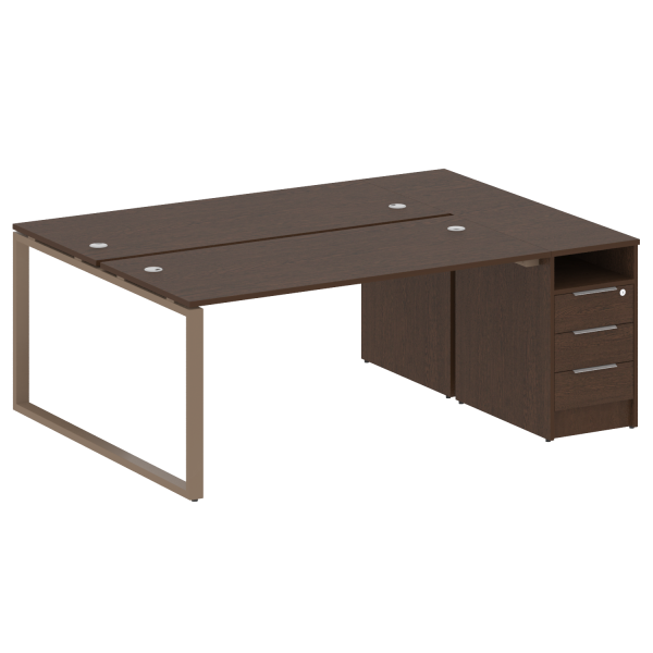 Рабочая станция Metal System Style БО.РС-СТП-2.4 2012x1475x750 (Венге Цаво/Мокко металл)