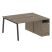 Рабочая станция с тумбой на А-образном м/к Metal System Style БА.РС-СТП-2.2 1612x1475x750 (Дуб наварра/Серый металл)