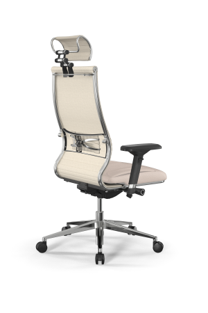 Кресло для руководителя Метта Samurai L2-8D - Infinity /Kc04/Wm06/D04P/H2cL-3D(M26.B32.G25.W03) (Молочный)