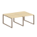 Рабочая станция Metal System Style БО.СМ-4.1 2000x1475x750 (Дуб Наварра/Серый металл)