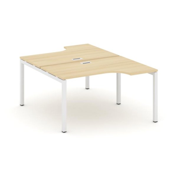 Рабочая станция эргономичная SN-5P.DRPA-011 (1380х1432/1992х750) (Акация Лорка/Металл Белый)