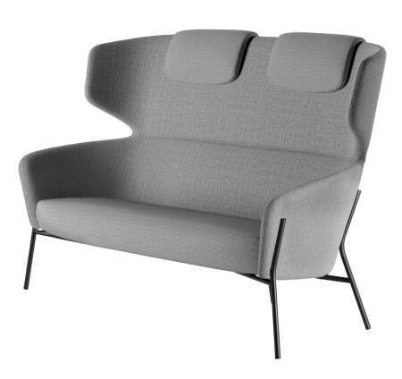 VENTOTWO Диван 2-местный (СЕРЫЙ/ЧЕРНЫЙ)