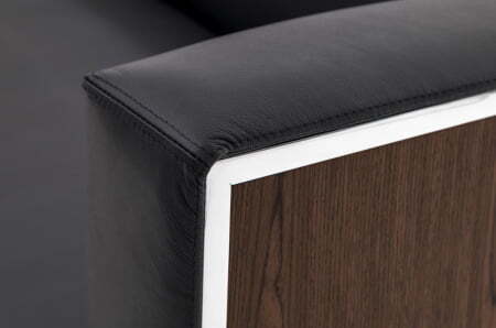 VISPO Диван 2-местный (ОРЕХ/ЧЕРНЫЙ)