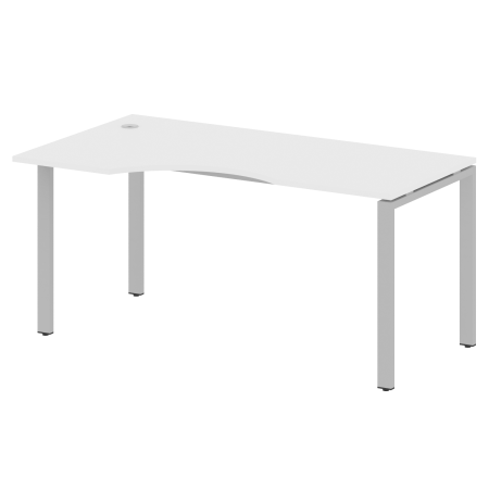 Стол криволинейный левый Metal System Style БП.СА-1 Л 1600x900x750 (Белый/Серый металл)