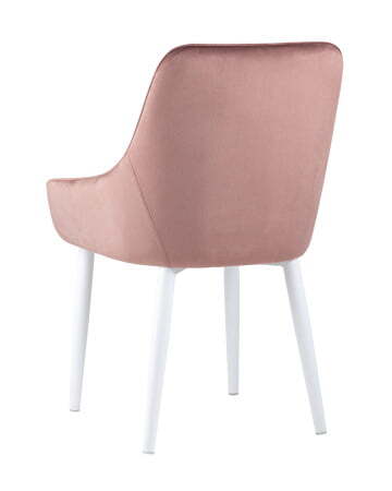 Стул Диана велюр пыльно-розовый ножки белые (Стул Диана пыльно-розовый)