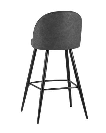 Стул барный Лион темно-серая экокожа (Стул барный Лион темно-серый)